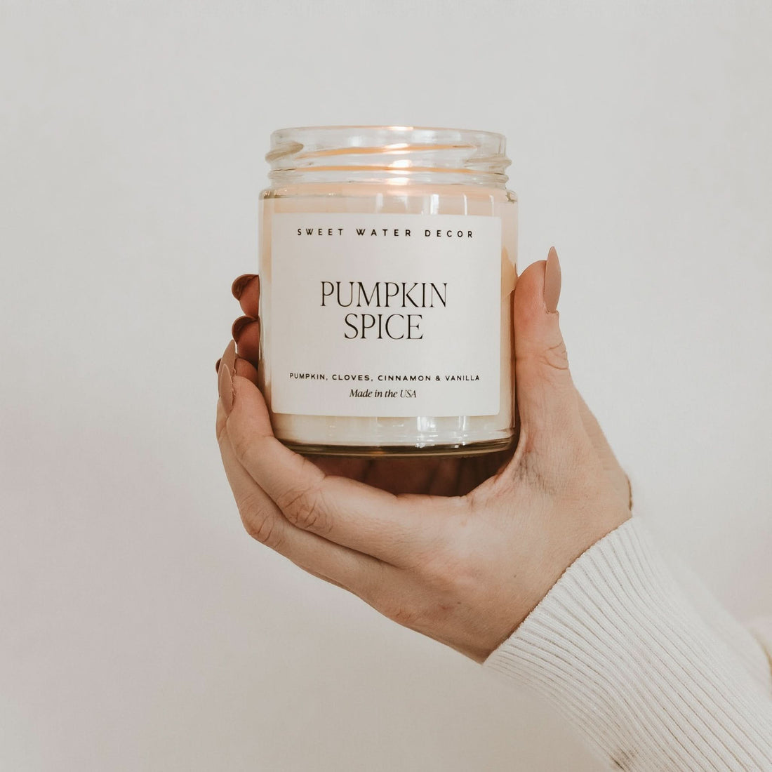 Pumpkin Spice Soy Candle | 9oz. Clear Jar - My American Goods