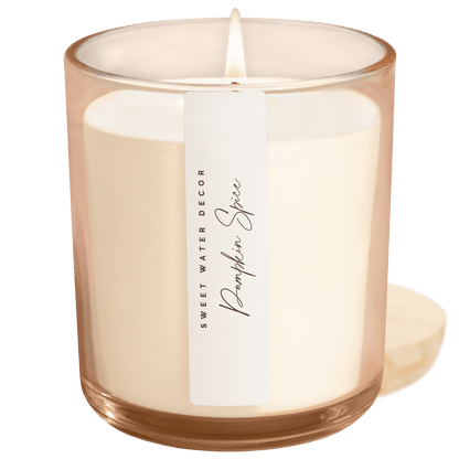 Pumpkin Spice Soy Candle - Tinted Glass Jar - 12 oz
