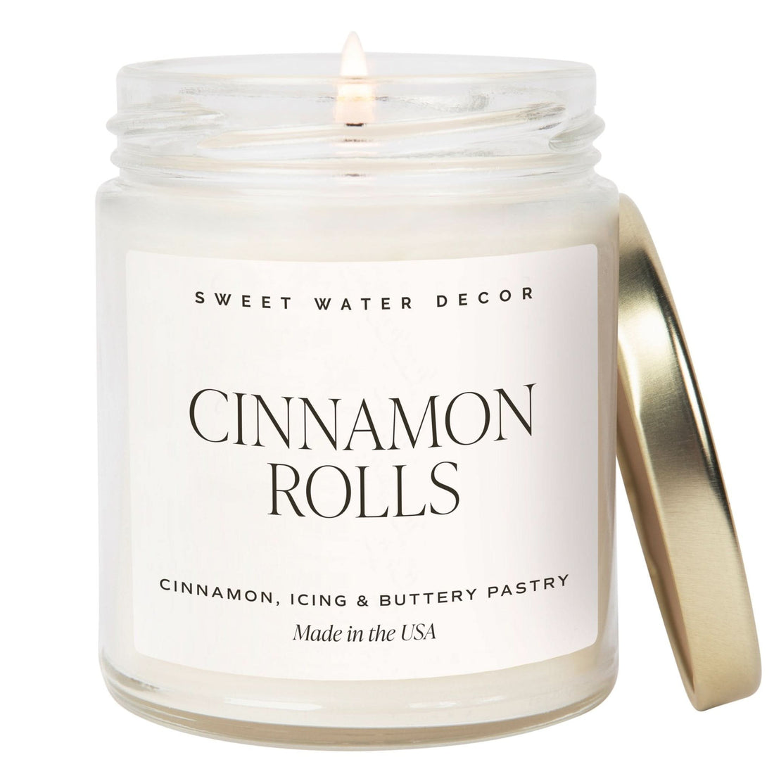 Cinnamon Rolls Soy Candle - Clear Jar - 9 oz - My American Goods