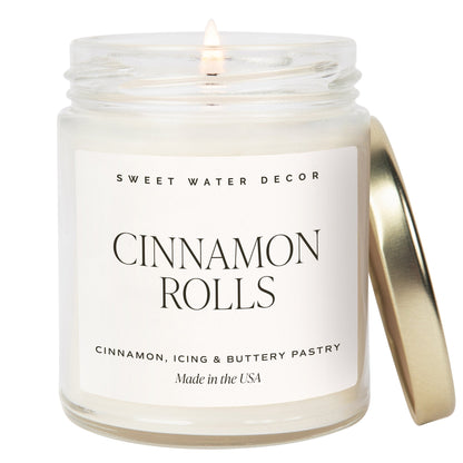 Cinnamon Rolls Soy Candle - Clear Jar - 9 oz - My American Goods