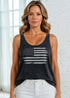 Classy Cozy Cool Sleeveless Tops and Tanks Mineral Washed Black / DISTRESSED AMERICAN FLAG / Small Distressed American Flag Graphic Premium Cotton Tank Vintage Wash