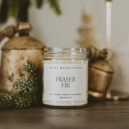 Fraser Fir Soy Candle - Clear Jar - 9 oz