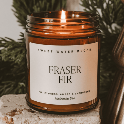 Fraser Fir Soy Candle - Amber Jar - 9 oz