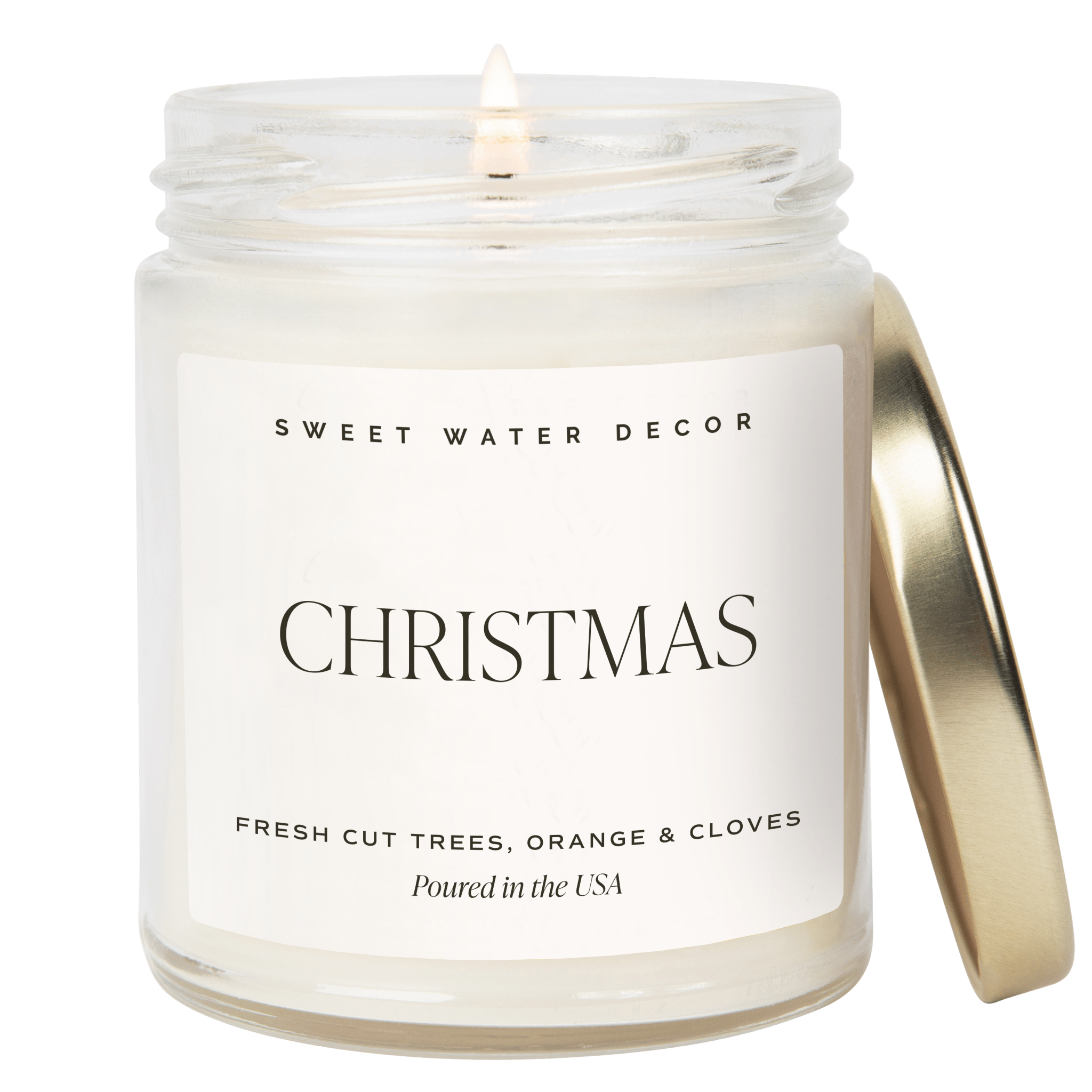 Sweet Water Decor Candles Christmas Soy Candle - Clear Jar - 9 oz