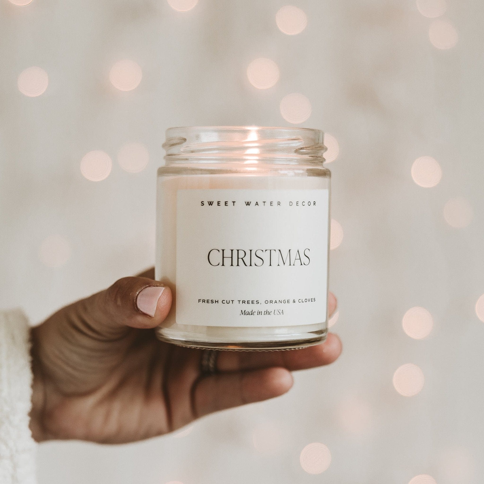 Sweet Water Decor Candles Christmas Soy Candle - Clear Jar - 9 oz