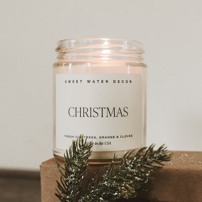 Sweet Water Decor Candles Christmas Soy Candle - Clear Jar - 9 oz