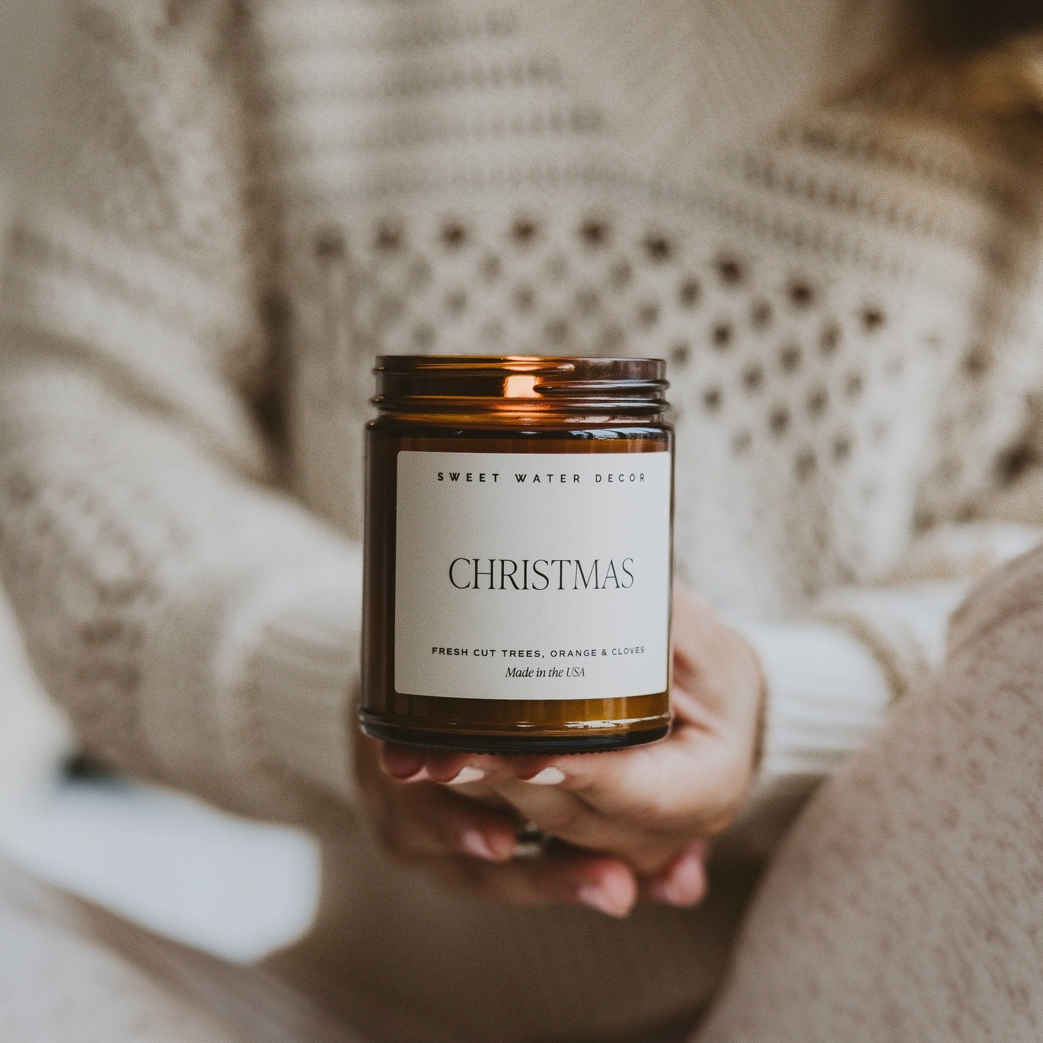 Sweet Water Decor Candles Christmas Soy Candle - Amber Jar - 9 oz
