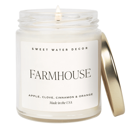 Farmhouse Soy Candle - Clear Jar - 9 oz - My American Goods