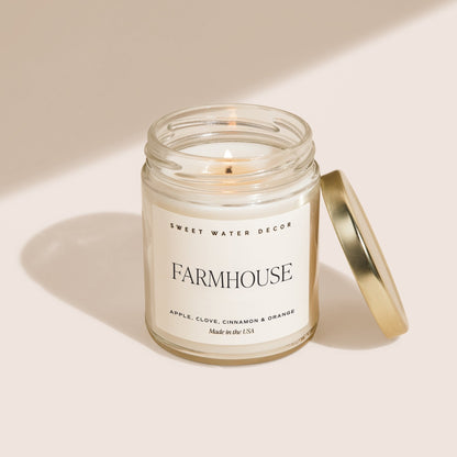 Farmhouse Soy Candle - Clear Jar - 9 oz - My American Goods