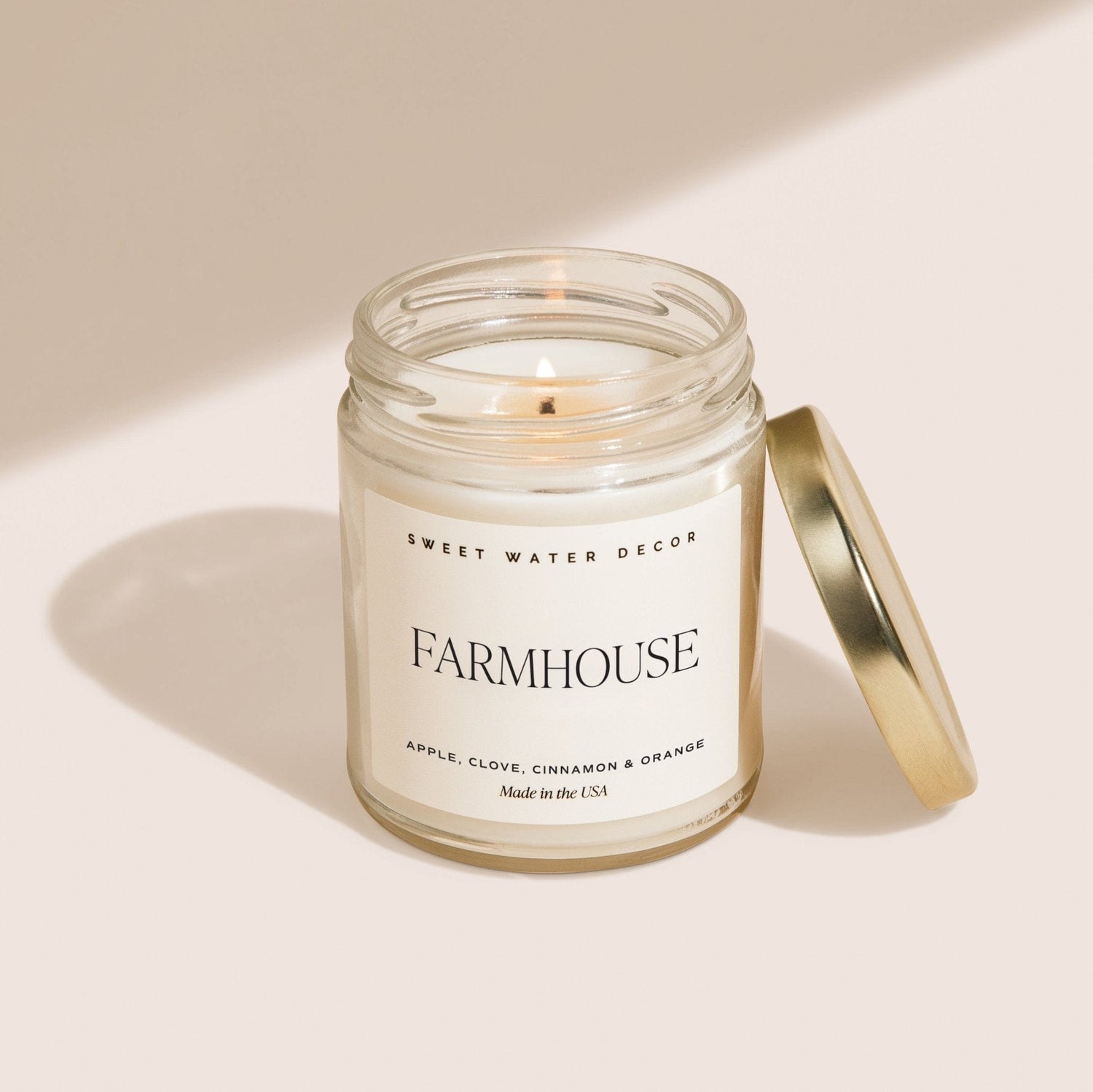 Sweet Water Decor Candles Farmhouse Soy Candle - Clear Jar - 9 oz
