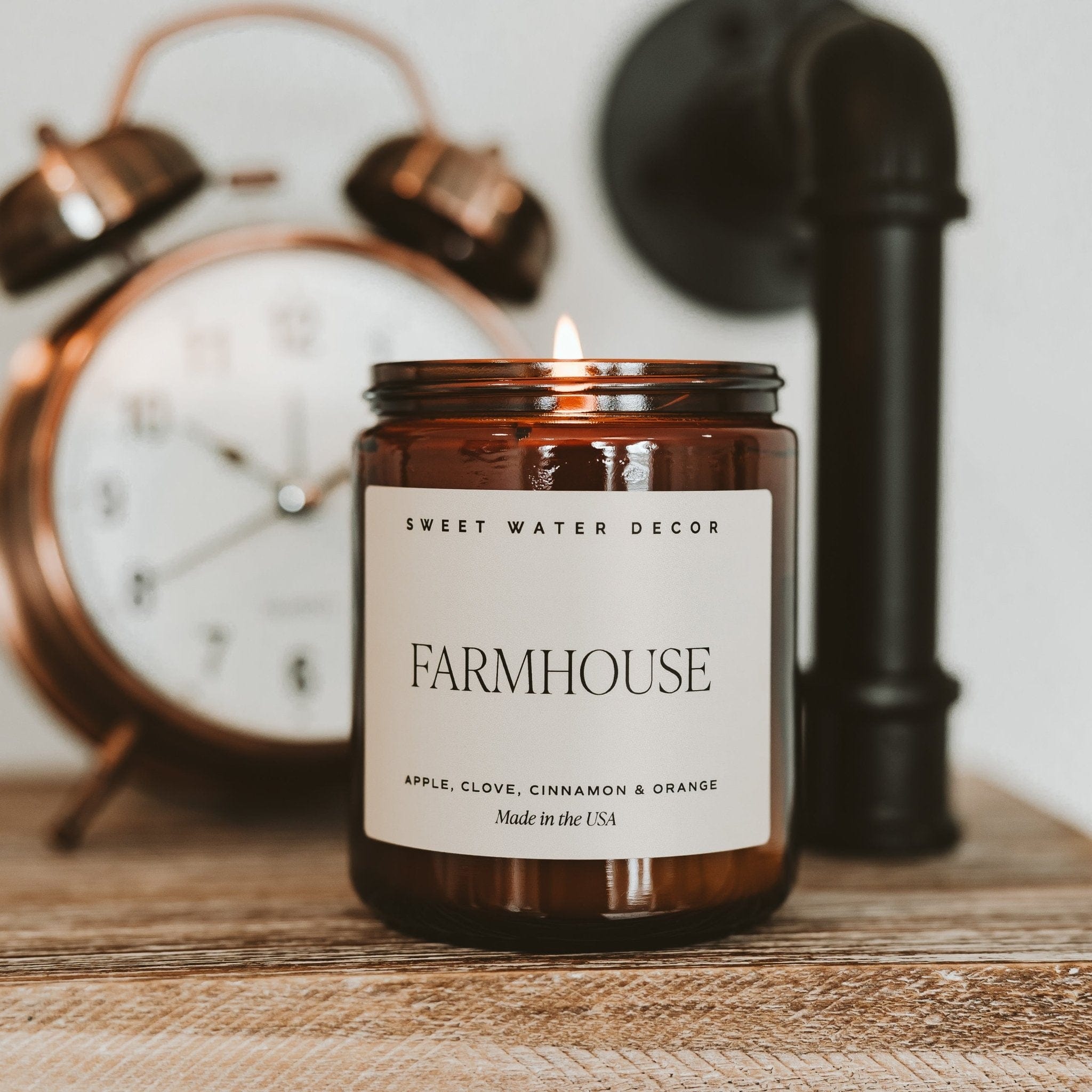 Sweet Water Decor Candles Farmhouse Soy Candle - Amber Jar - 9 oz