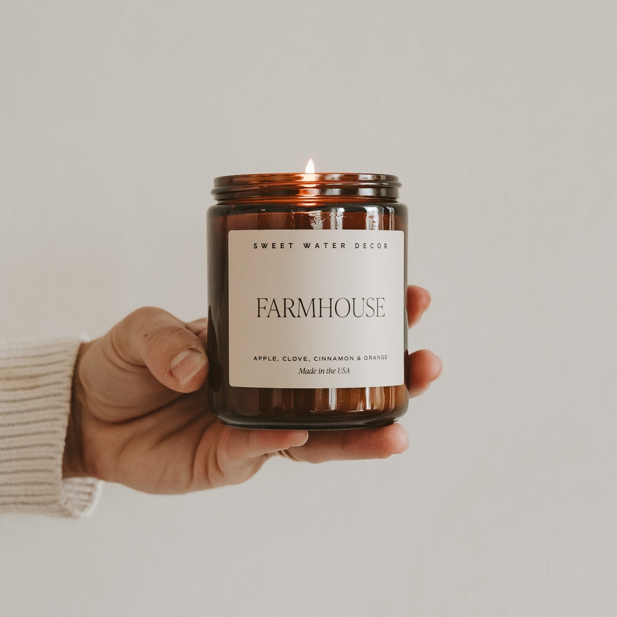 Sweet Water Decor Candles Farmhouse Soy Candle - Amber Jar - 9 oz