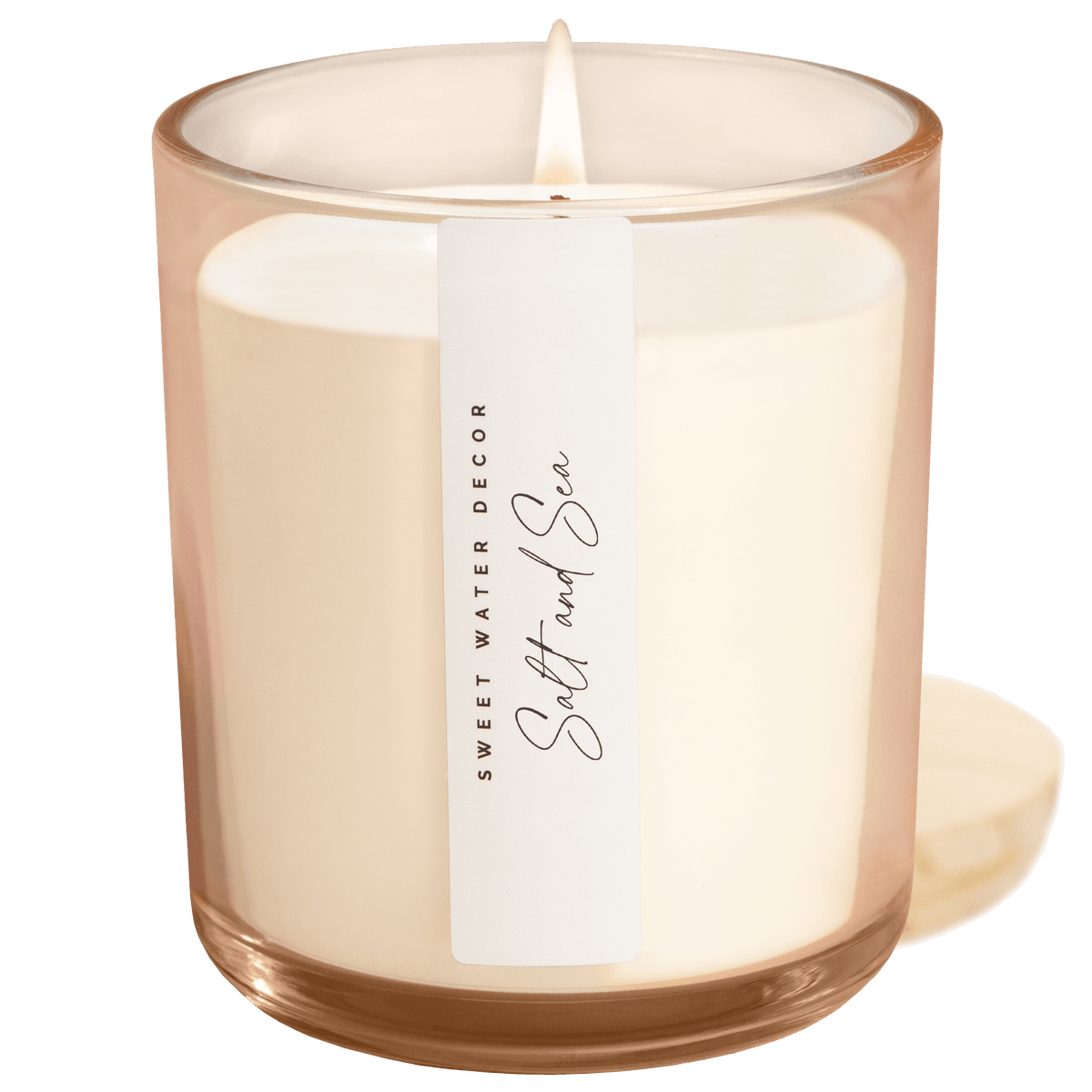 Salt and Sea Soy Candle - Tinted Glass Jar - 12 oz