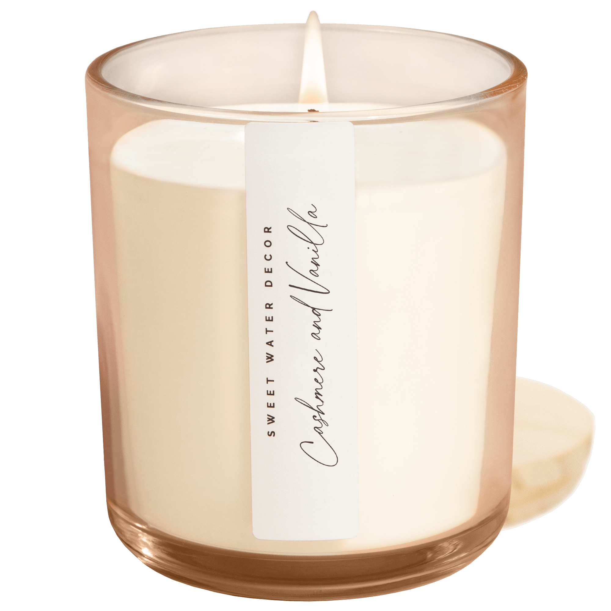 Sweet Water Decor Candles Cashmere and Vanilla Soy Candle - Tinted Glass Jar - 12 oz