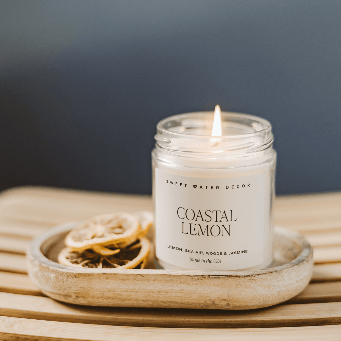 Coastal Lemon Soy Candle - Clear Jar - 9 oz - My American Goods