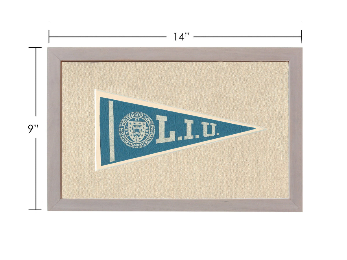 Americana Memories Vintage Pennants and Memorabilia Vintage Long Island University Pennant