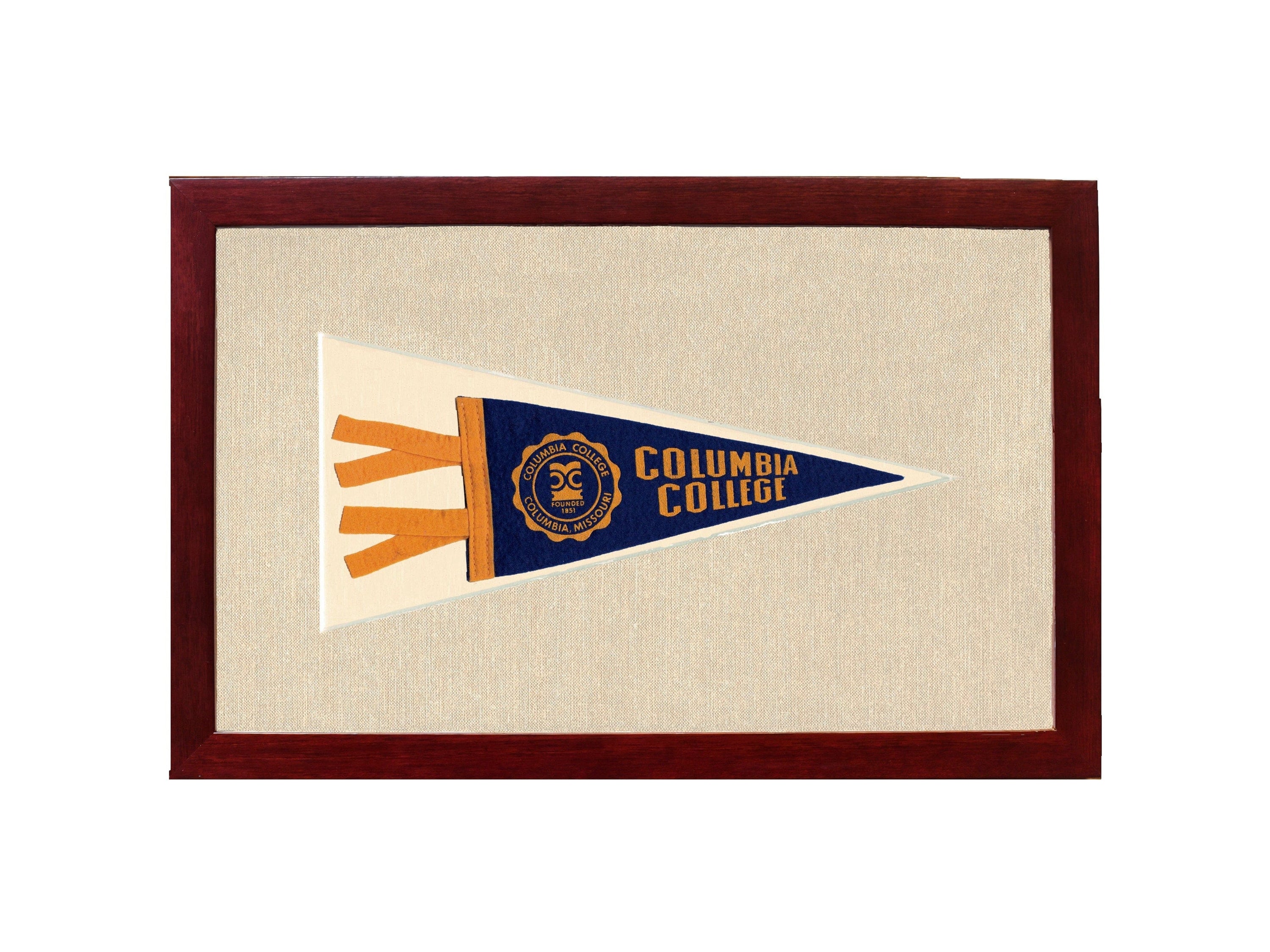 Americana Memories Vintage Pennants and Memorabilia Vintage Columbia College Pennant