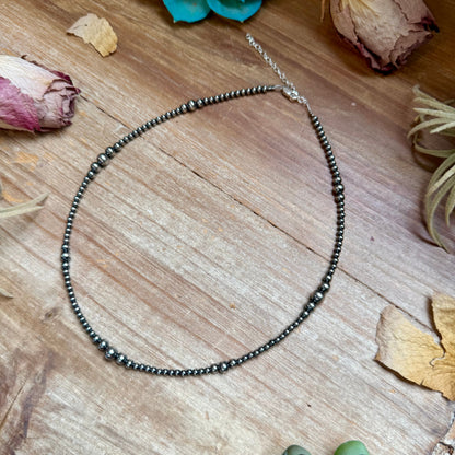 16" Graduated Sterling Silver Pearl Necklace – 3mm
