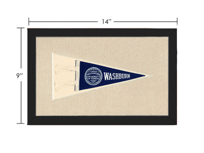 Americana Memories Vintage Pennants and Memorabilia Vintage Washburn University Pennant