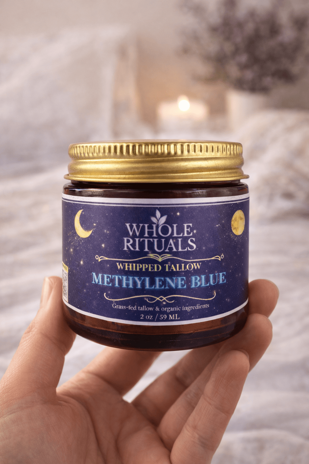 Methylene Blue Infused Tallow Balm - Whipped
