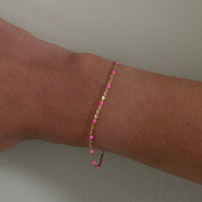 Pink Daisy Bracelet