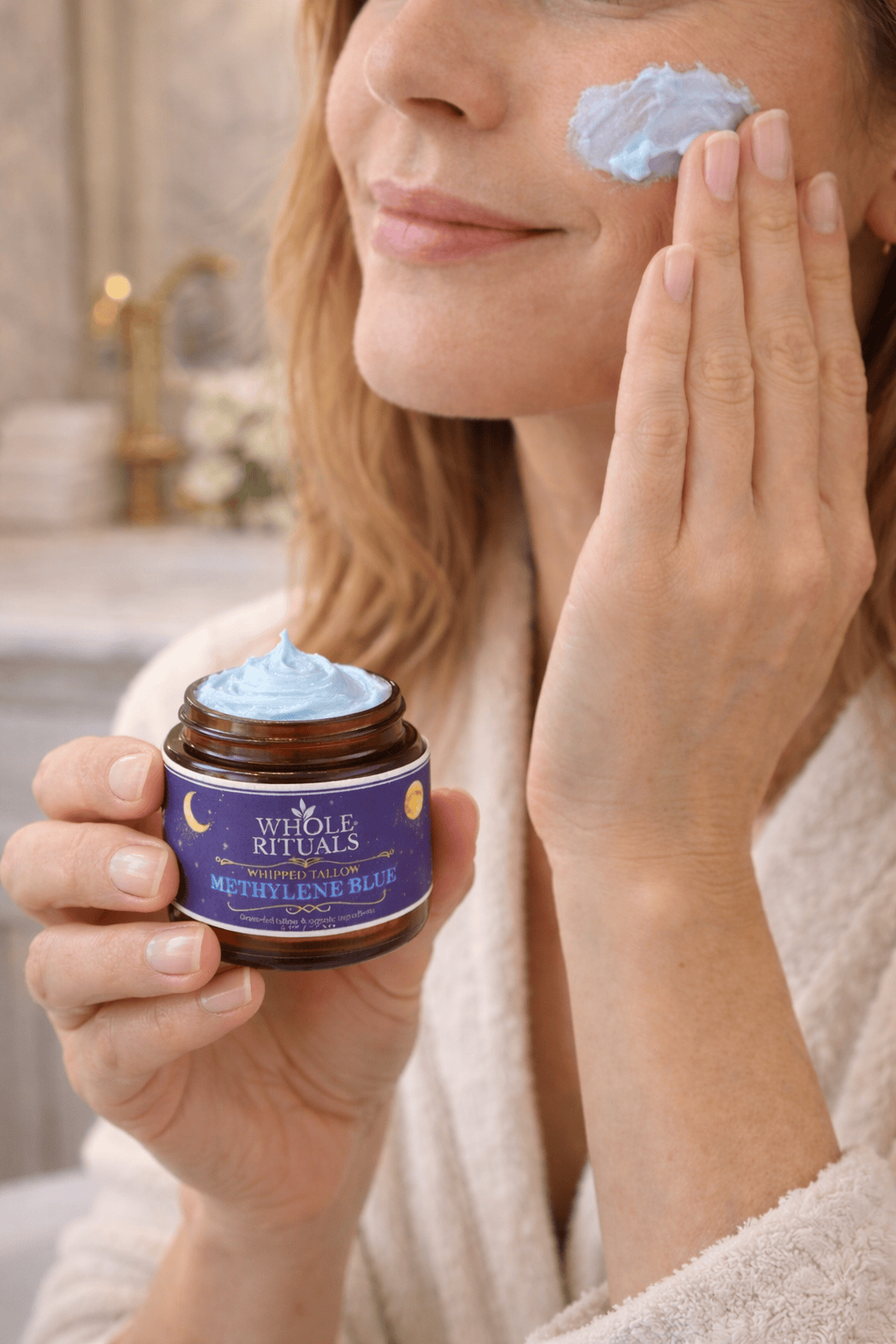 Whole Rituals Face Moisturizer Methylene Blue Infused Tallow Balm - Whipped
