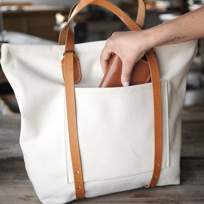 The Local Branch Canvas Crossroads Backpack Tote - USA Made