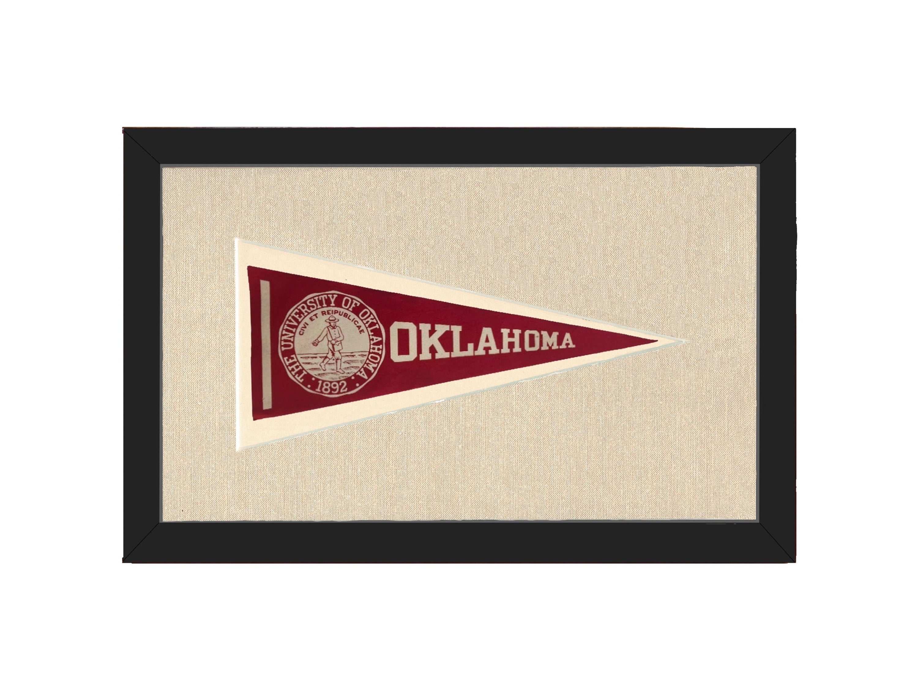 Americana Memories Vintage Pennants and Memorabilia Vintage University of Oklahoma Pennant