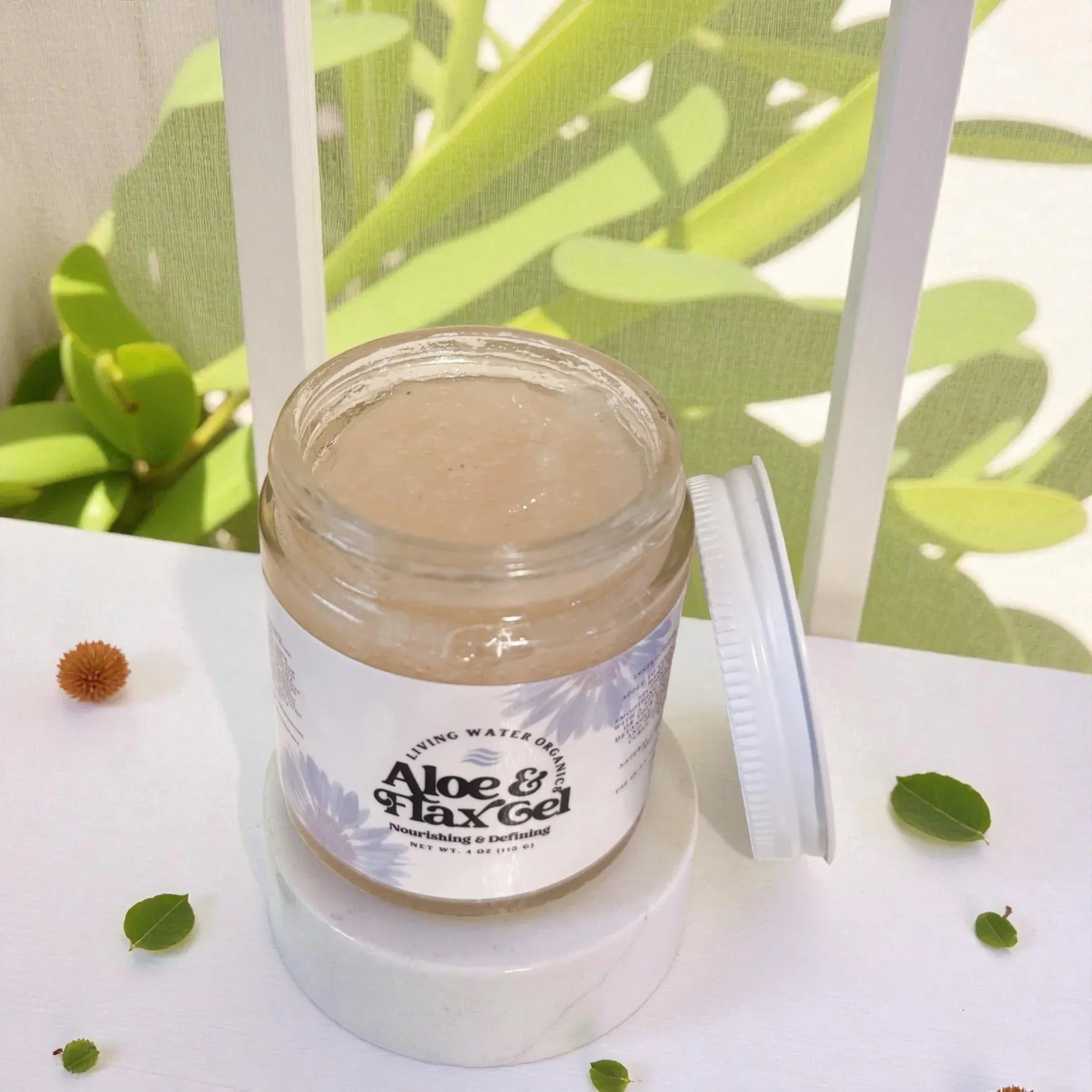 Living Water Organics Aloe Vera &amp; Flaxseed Gel