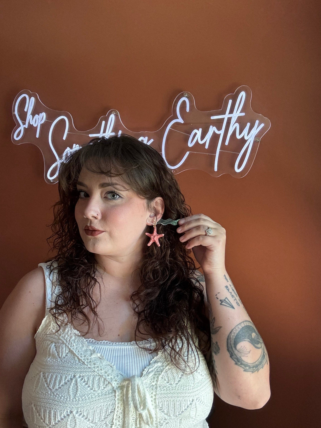 Shop Something Earthy Starfish Hoops