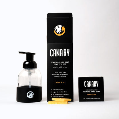 Canary Hand Soap Cedar Mint Hand Soap Starter Kit - Bottle &amp; 2 Soap Slices