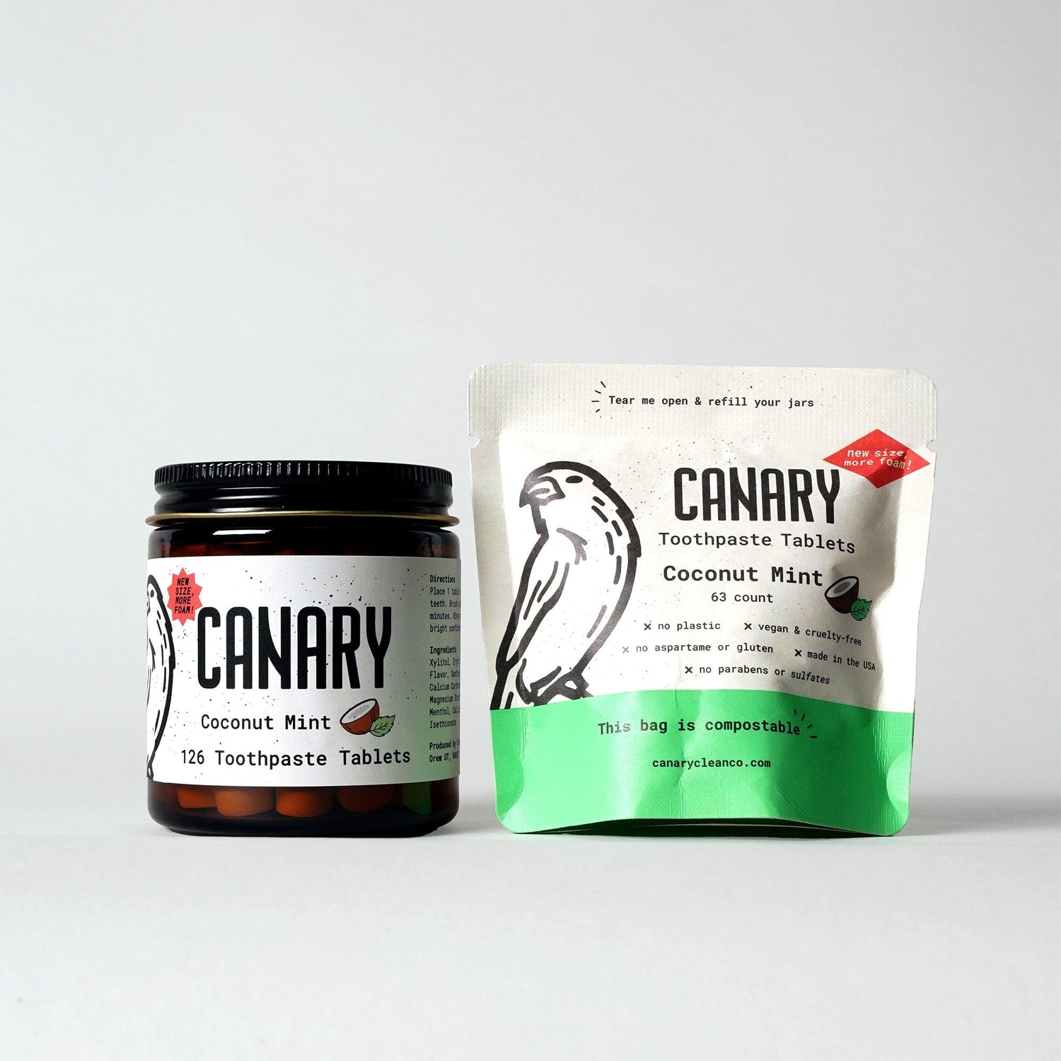 Canary Toothpaste Tablets Coconut Mint Toothpaste Tablets