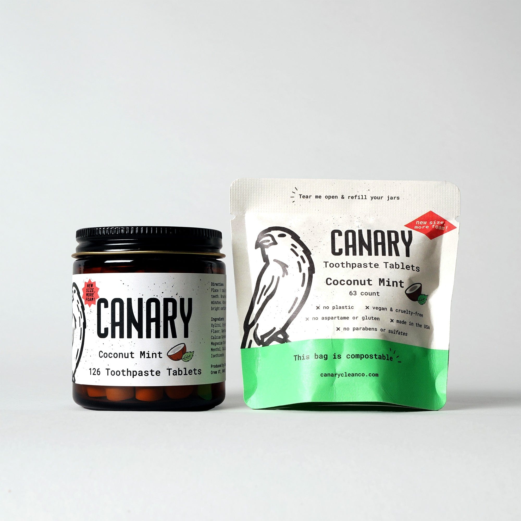 Canary Toothpaste Tablets Coconut Mint Toothpaste Tablets