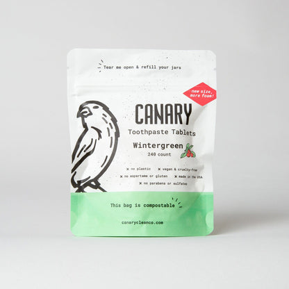 Canary Toothpaste Tablets 4 month refill pack - 240 tablets Wintergreen Toothpaste Tablets