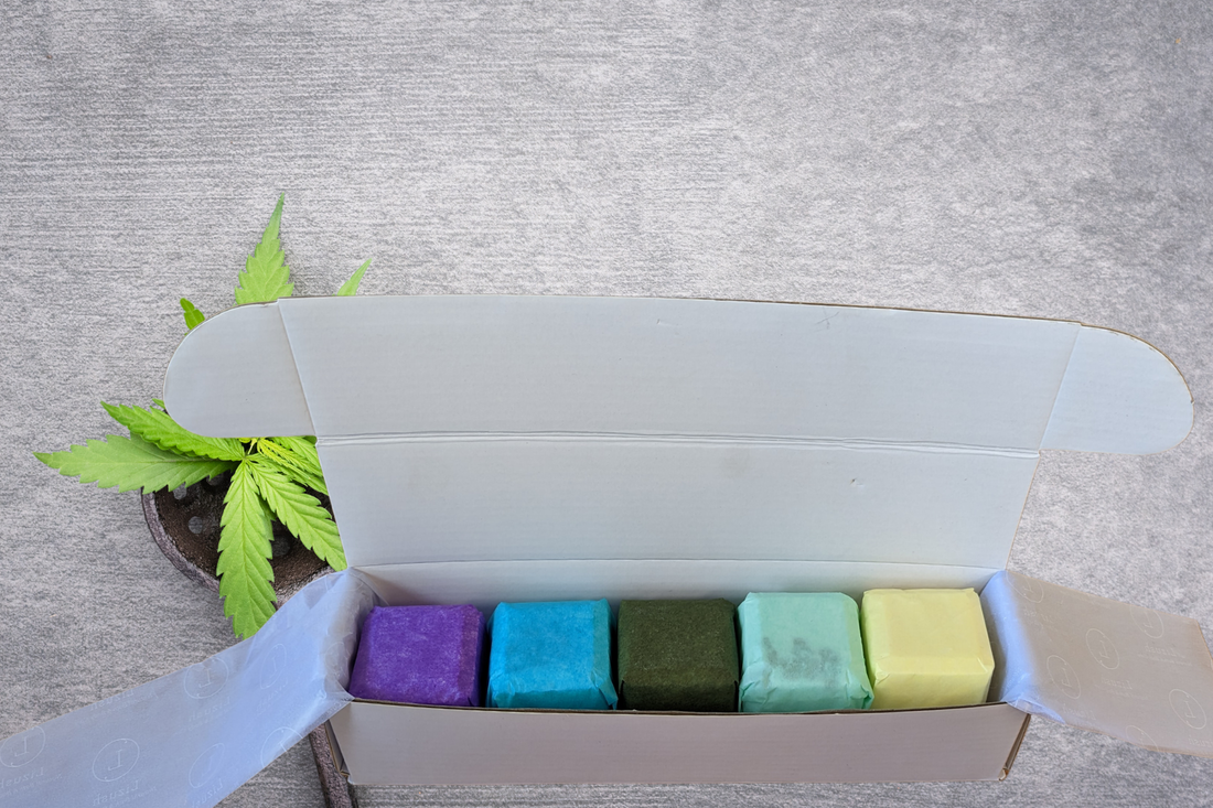 CBD Shower Steamers Gift Set with CBD - 5 Big Fizzies (THC Free) - My American Goods