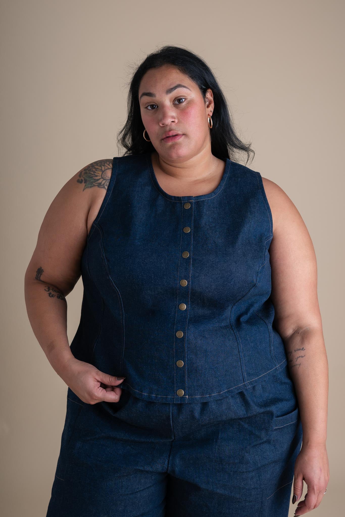 Katherine Vest in Cone Denim