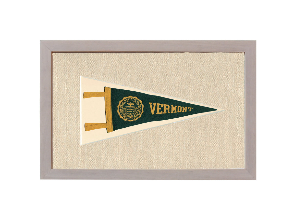 Vintage Vermont University Pennant