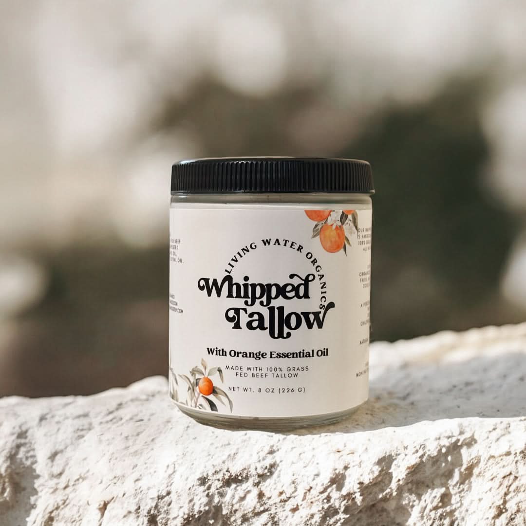 Living Water Organics 1 / Orange Whipped Grass-Fed Tallow for Face &amp; Body