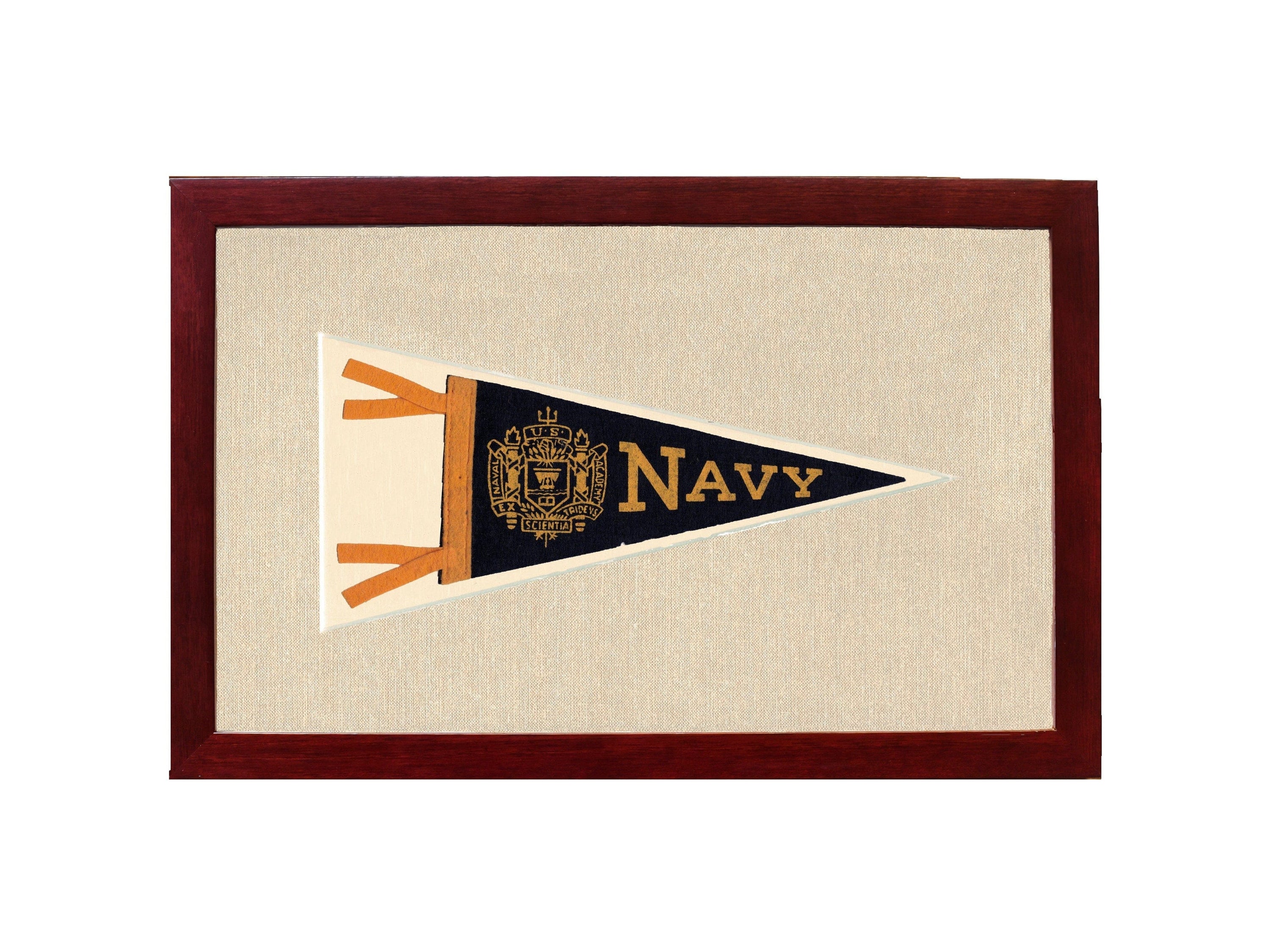 Americana Memories Vintage Pennants and Memorabilia Vintage Navy Pennant