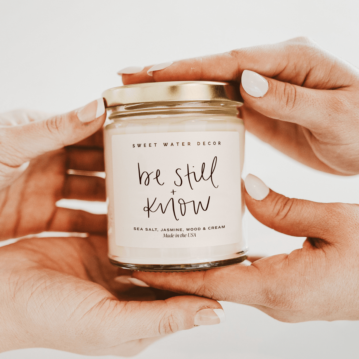 Be Still and Know Soy Candle - Clear Jar - 9 oz
