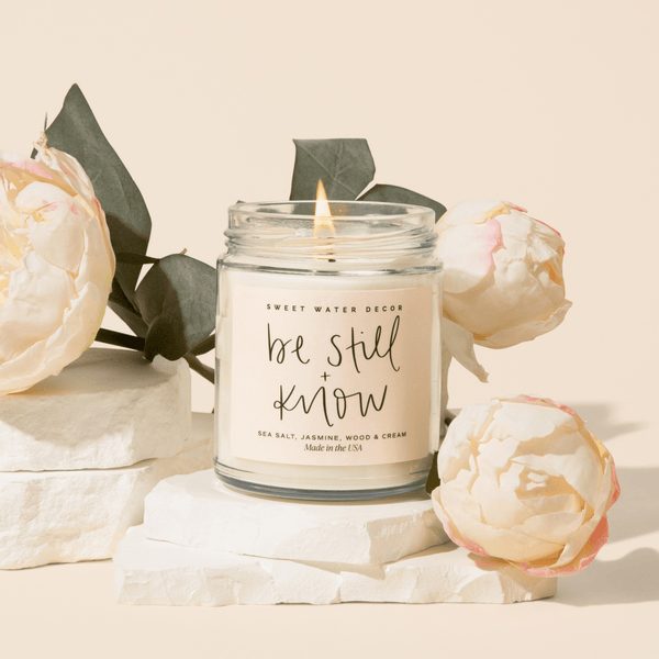 Be Still and Know Soy Candle - Clear Jar - 9 oz - My American Goods