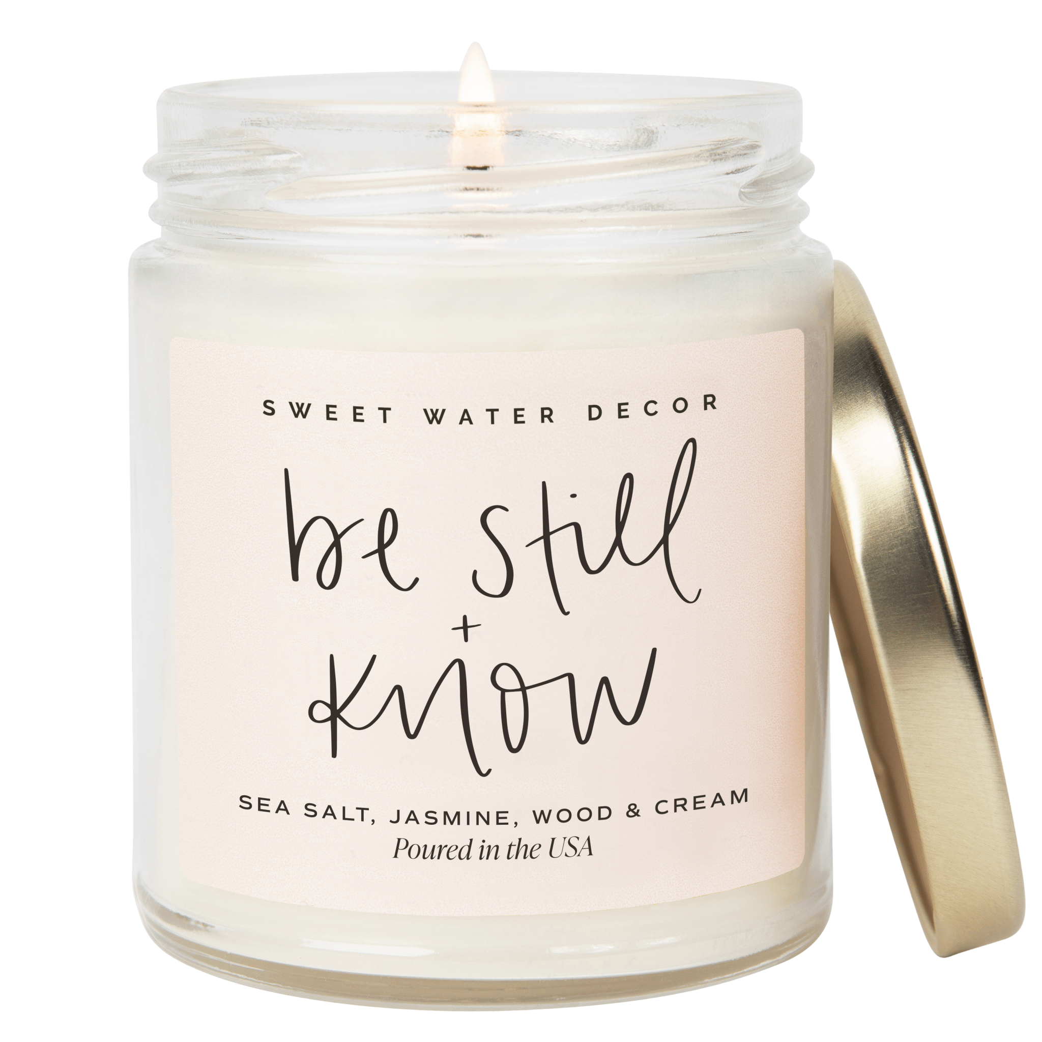 Sweet Water Decor Candles Be Still and Know Soy Candle - Clear Jar - 9 oz