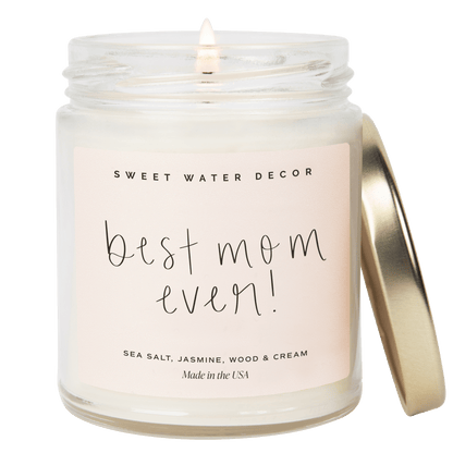 Best Mom Ever! Soy Candle - Clear Jar - 9 oz (Spa Day) - My American Goods