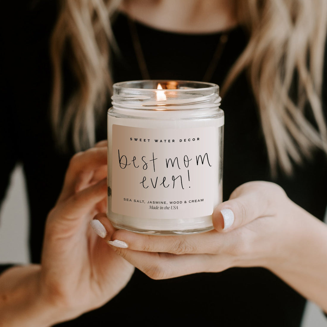 Best Mom Ever! Soy Candle - Clear Jar - 9 oz (Spa Day) - My American Goods