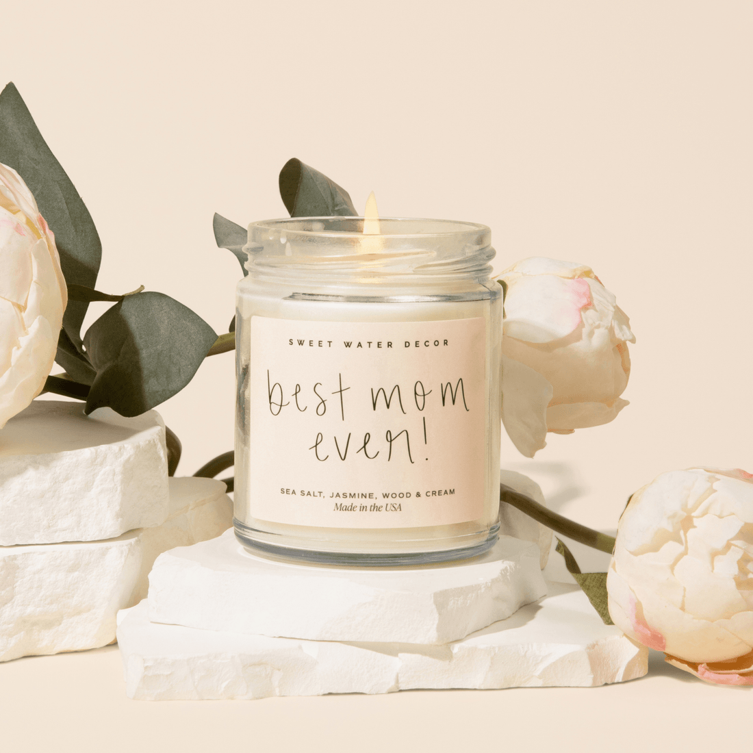 Best Mom Ever! Soy Candle - Clear Jar - 9 oz (Spa Day) - My American Goods