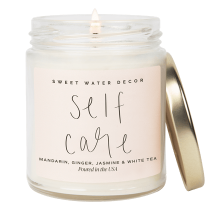 Self Care Soy Candle - Clear Jar - 9 oz