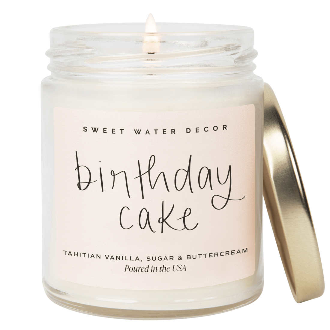 Birthday Cake Soy Candle - Clear Jar - 9 oz