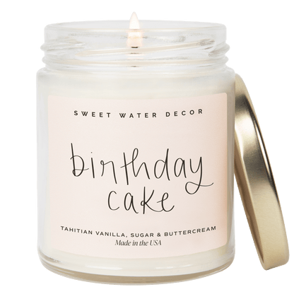 Birthday Cake Soy Candle - Clear Jar - 9 oz - My American Goods