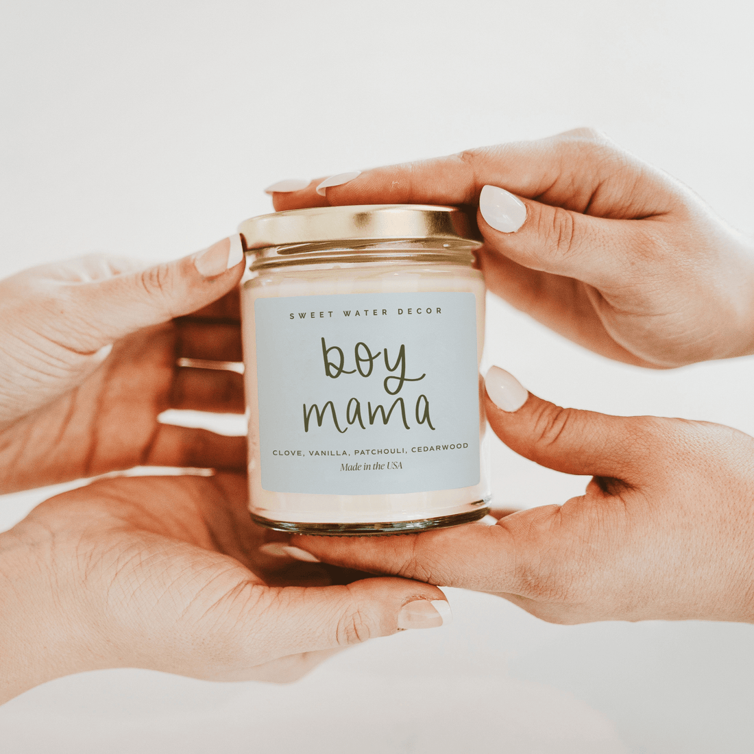 Boy Mama Soy Candle - Clear Jar - 9 oz (Palo Santo Patchouli) - My American Goods