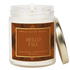 Hello Fall Soy Candle - Patterned 9 oz - Clear Jar - My American Goods
